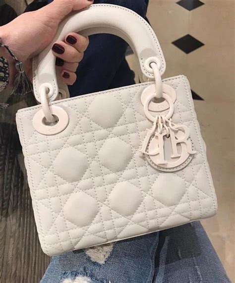 white Dior pouch